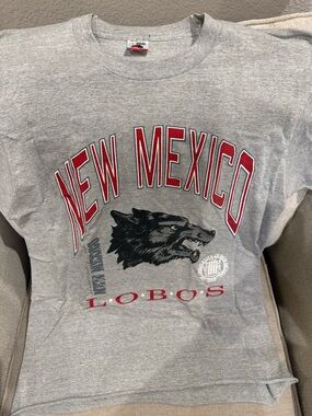 New Mexico Lobos Gray Graphic Crewneck Sweatshirt